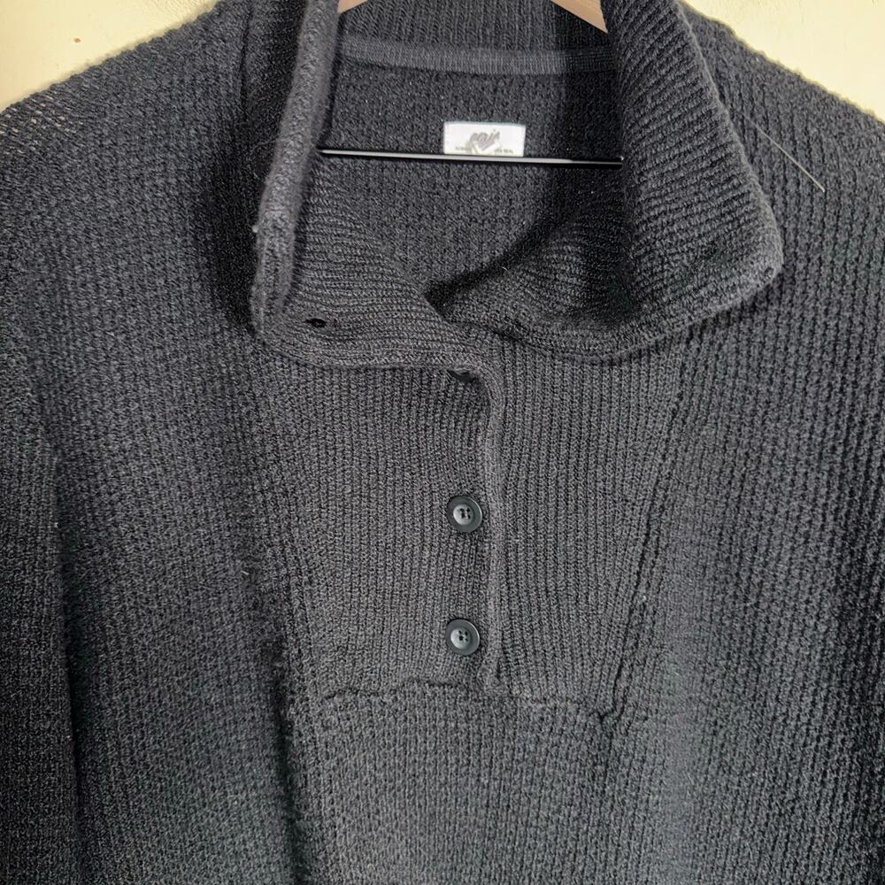 AERIE CozyUp Waffle knit button up oversized slouchy pullover sweater M - Picture 5 of 5